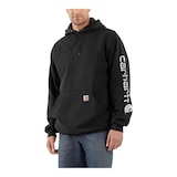 Carhartt Men's Logo Sleeve Pullover Hoodie Front_Angled_Left