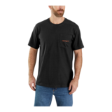 Carhartt Men's Relaxed Fit Pocket Logo T Shirt Front_Flat