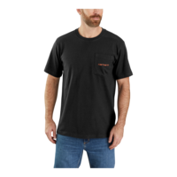 Carhartt Men's Relaxed Fit Pocket Logo T Shirt Front_Flat