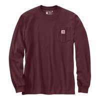 Carhartt Men's Pocket Logo Long Sleeve T Shirt Front_Flat