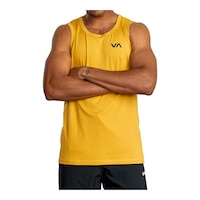 RVCA Men's Sport Vent Tank Top, Sleeveless Front_Flat
