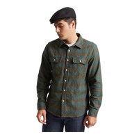 Brixton Men's Bowery Flannel Long Sleeve Shirt Front_Flat