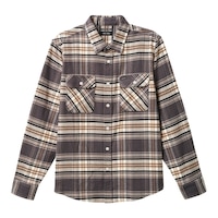 Brixton Men's Bowery Stretch X Flannel Long Sleeve Shirt Front_Flat