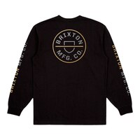 Brixton Men's Crest Long Sleeve T Shirt Back_Flat