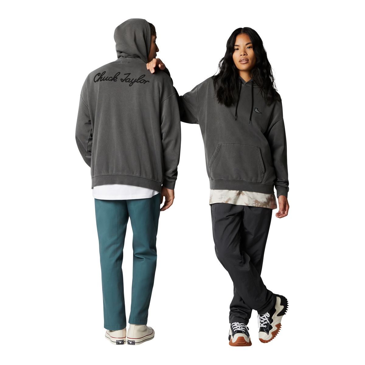 Converse Men's UNI Chuck Taylor Sneaker Patch Pullover Hoodie