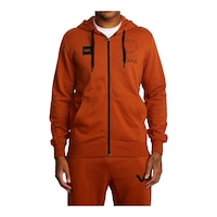 RVCA Sport Men's VA Mark Full Zip Hoodie Front_Flat
