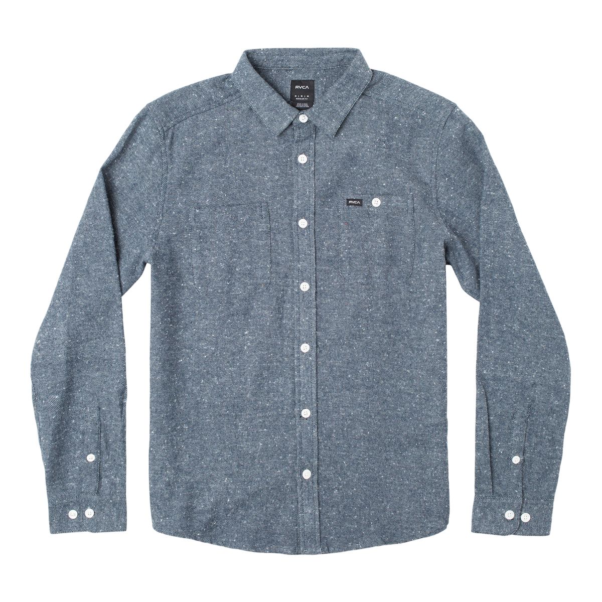 Rvca Men's Harvest Neps Flannel Long Sleeve Shirt