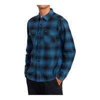 RVCA Men's Vesuvio Flannel Long Sleeve Shirt Front_Angled_Left