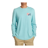 RVCA Men's Shifted Long Sleeve T Shirt Front_Flat