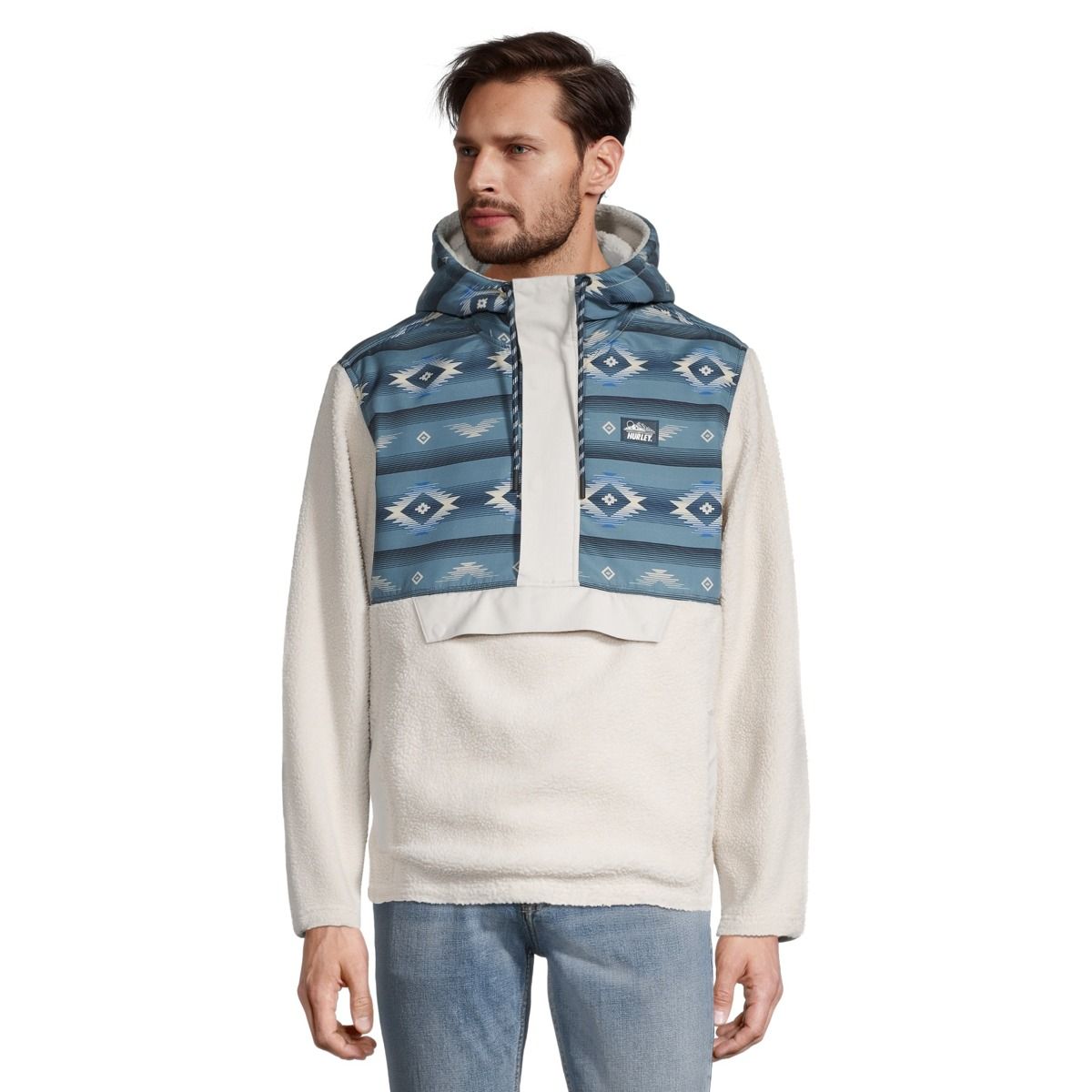 Hurley Men's Evergreen Burrrito Anorak Half Zip Hoodie