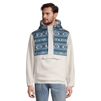 Hurley Men's Evergreen Burrrito Anorak Half Zip Hoodie Front_Flat