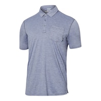 Saxx Men's UPF Droptemp Cooling Polo T Shirt Front_Three_Fourths_Angled_Left