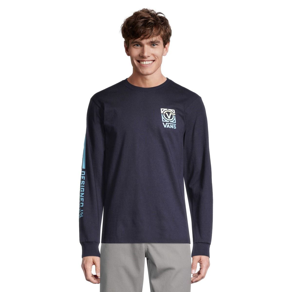 Vans Men's Veesta Long Sleeve Cotton T-Shirt