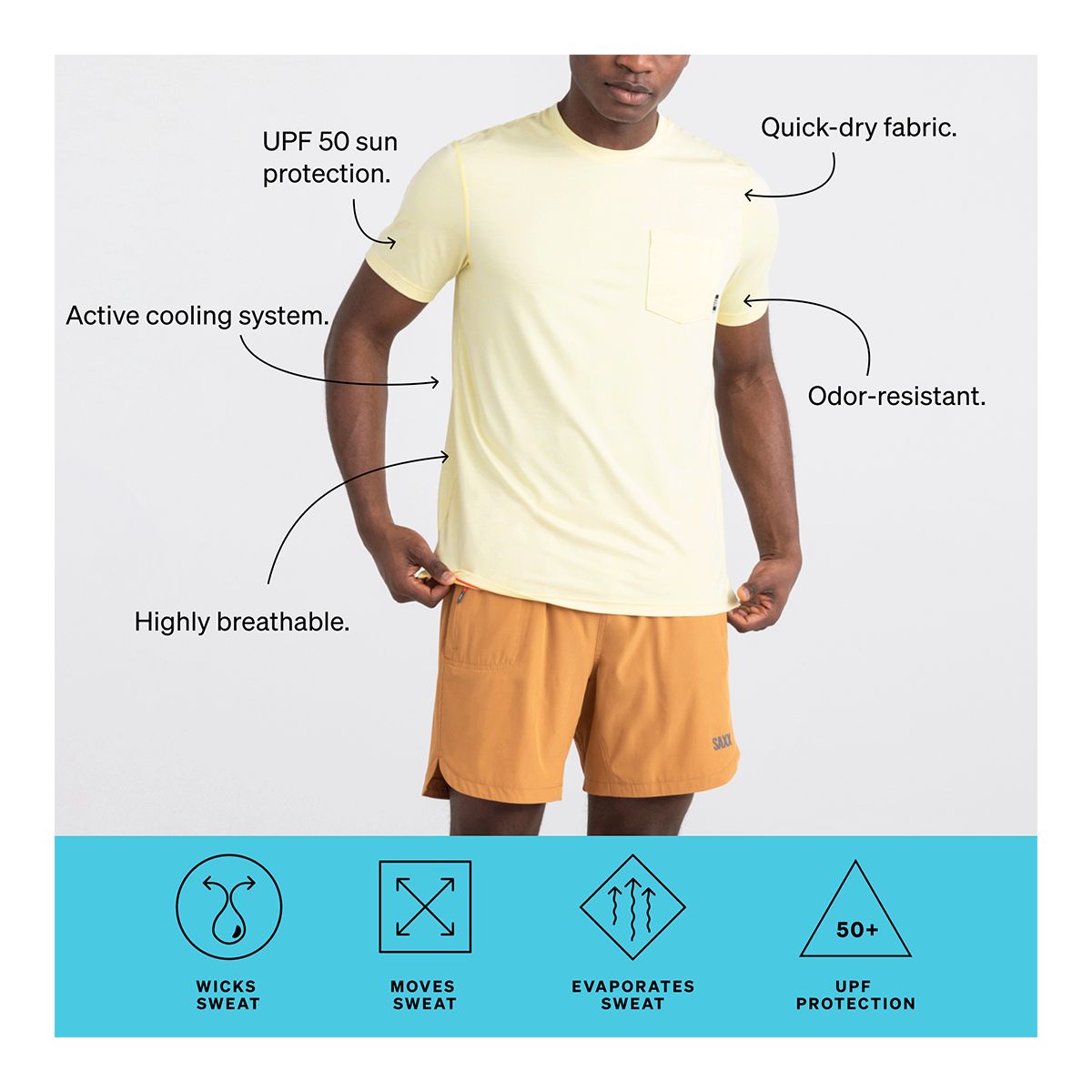 SAXX Men's Droptemp Cooling T-Shirt