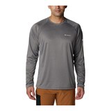 Columbia Men's Fork Stream Heather Long Sleeve Shirt Front_Flat