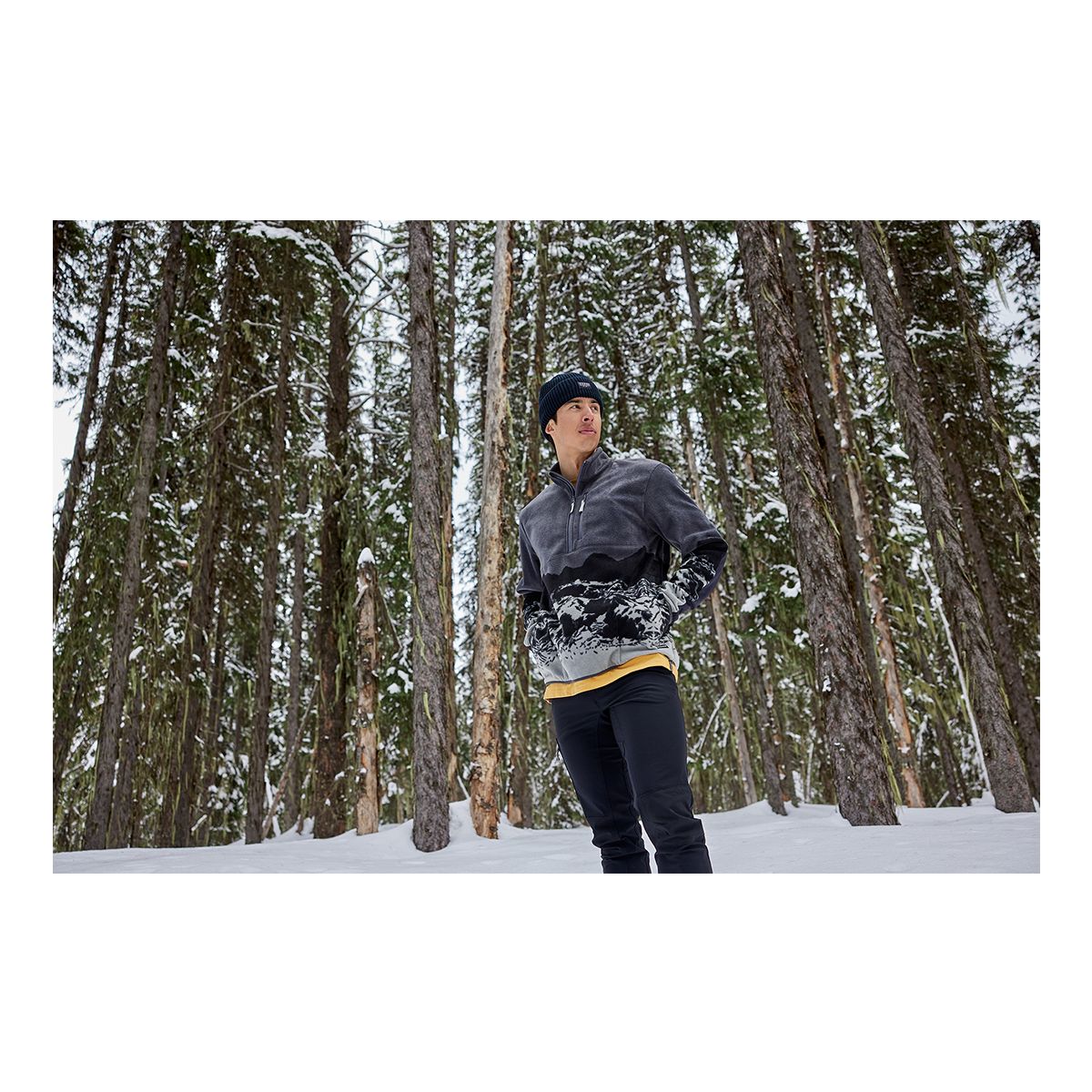 Woods Men's Blakiston II Mountain Quarter Zip Sweater