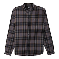 O'Neill Men's Redmond Plaid Stretch Flannel Top Front_Flat