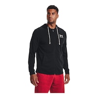 Under Armour Men's Rival Terry LC Full Zip Hoodie Front_Angled_Right
