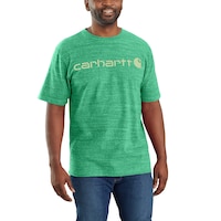 Carhartt Men's Heavyweight Logo Graphic T Shirt Front_Flat