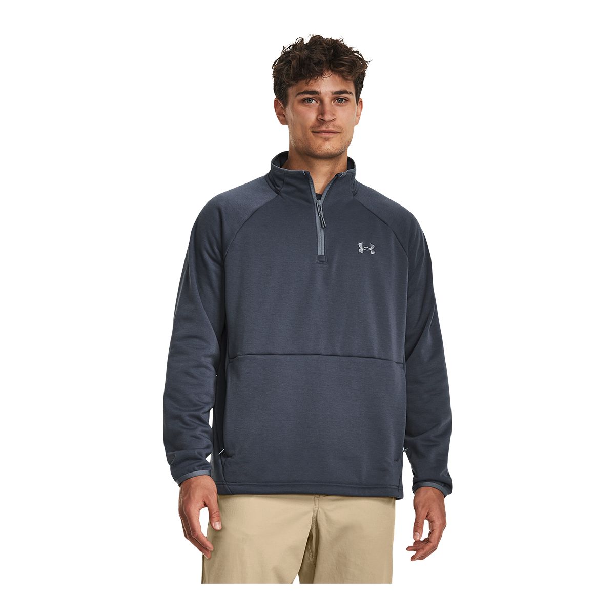 【DISCERNMENT】Rib Raglan Half Zip-up Prime Cotton Half-Zip