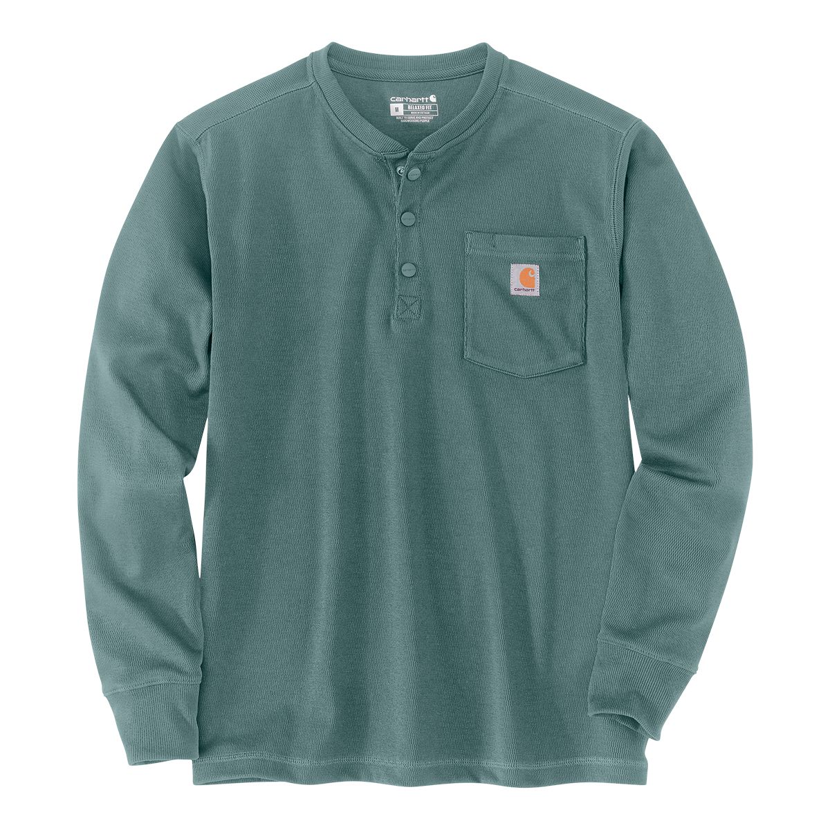 Carhartt Men's Heavyweight Henley Thermal Long Sleeve Shirt