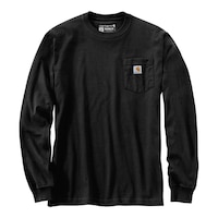 Carhartt Men's Heavyweight Pocket Script T Shirt Front_Flat