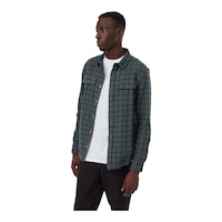 Tentree Men's Colville Flannel Shirt Front_Three_Fourths_Angled_Left