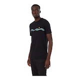 Tentree Men's Artist Waves Graphic T Shirt Front_Three_Fourths_Angled_Left
