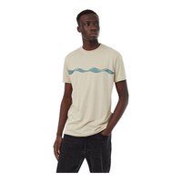 Tentree Men's Artist Waves Graphic T Shirt Front_Angled_Left