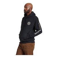 Brixton Men's Crest Pullover Hoodie Front_Three_Fourths_Angled_Left