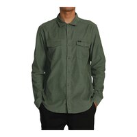 RVCA Men's Freeman Cord Long Sleeve Shirt Front_Flat