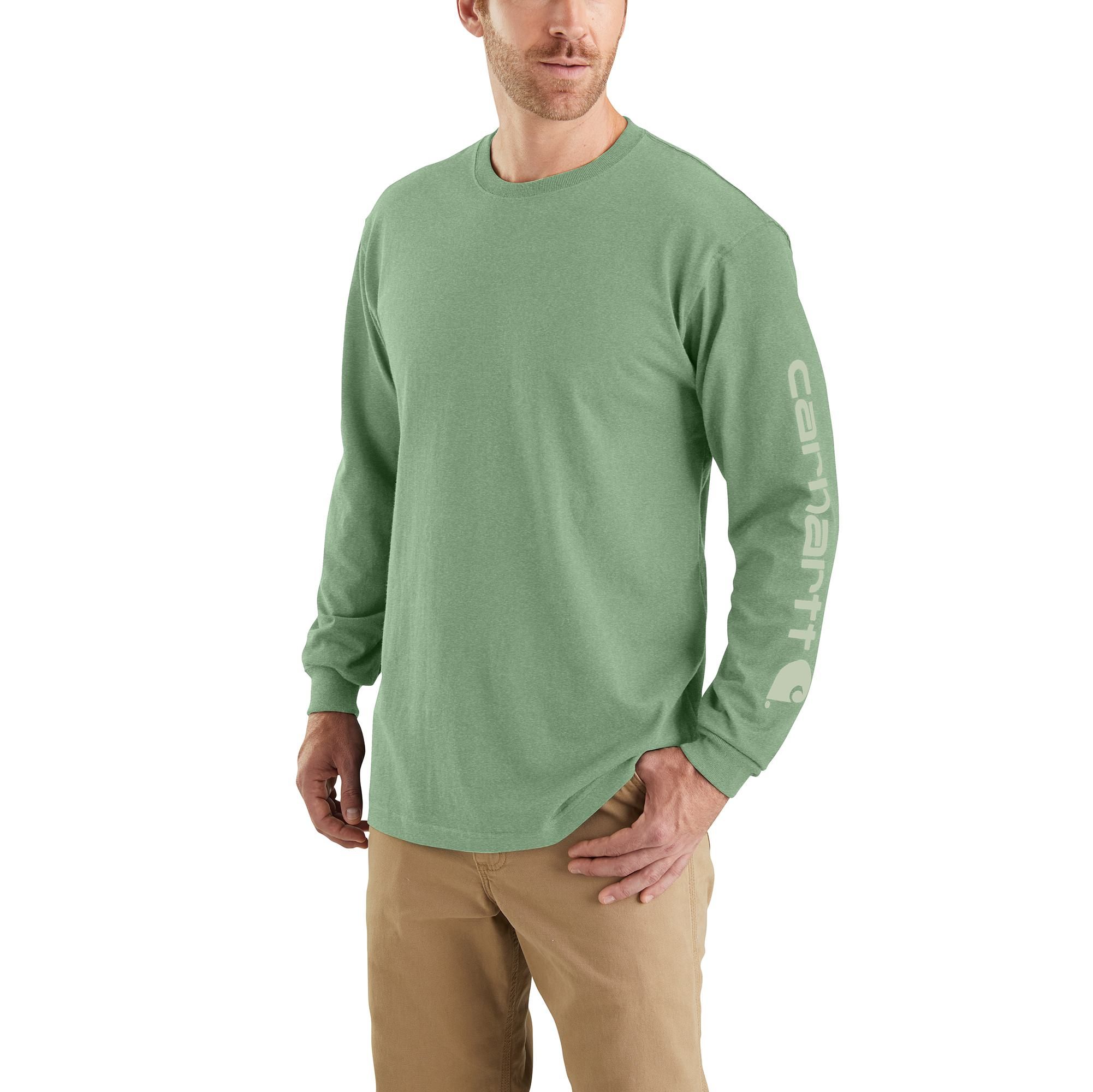 Carhartt Men's Heavyweight Long Sleeve Logo Shirt