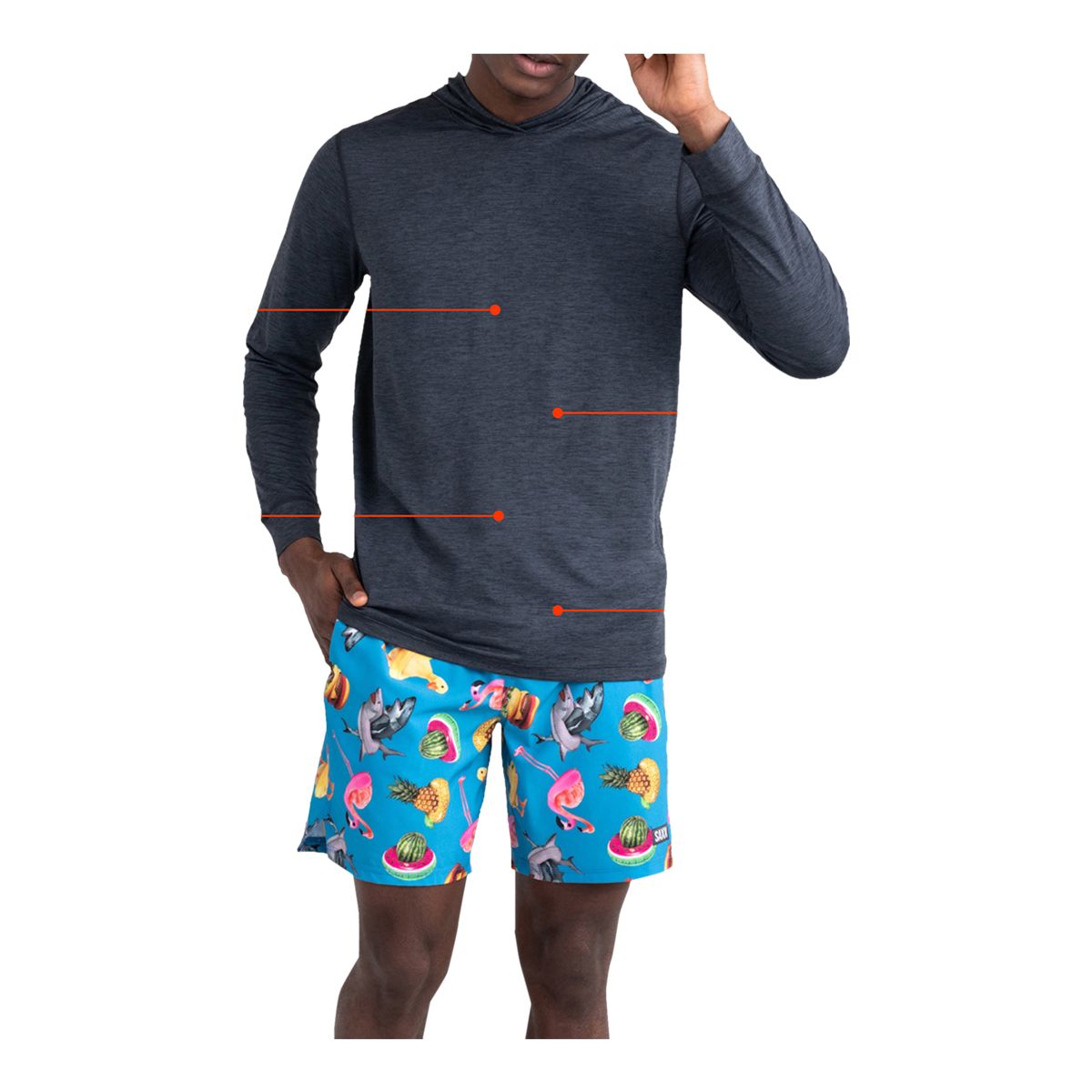 SAXX Men's DropTemp UPF 50 Pullover Hoodie