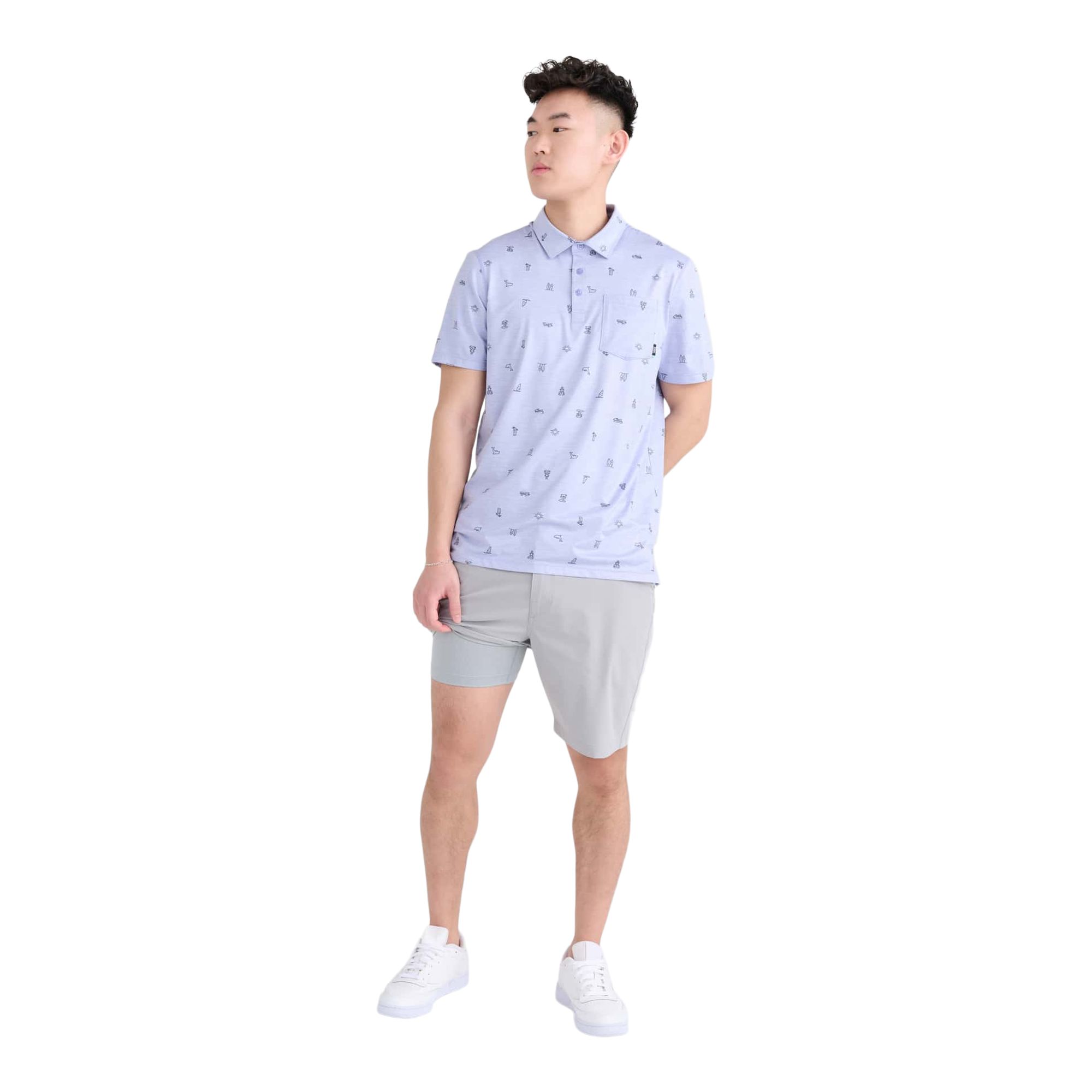 Saxx Men's Droptemp Print Polo T Shirt