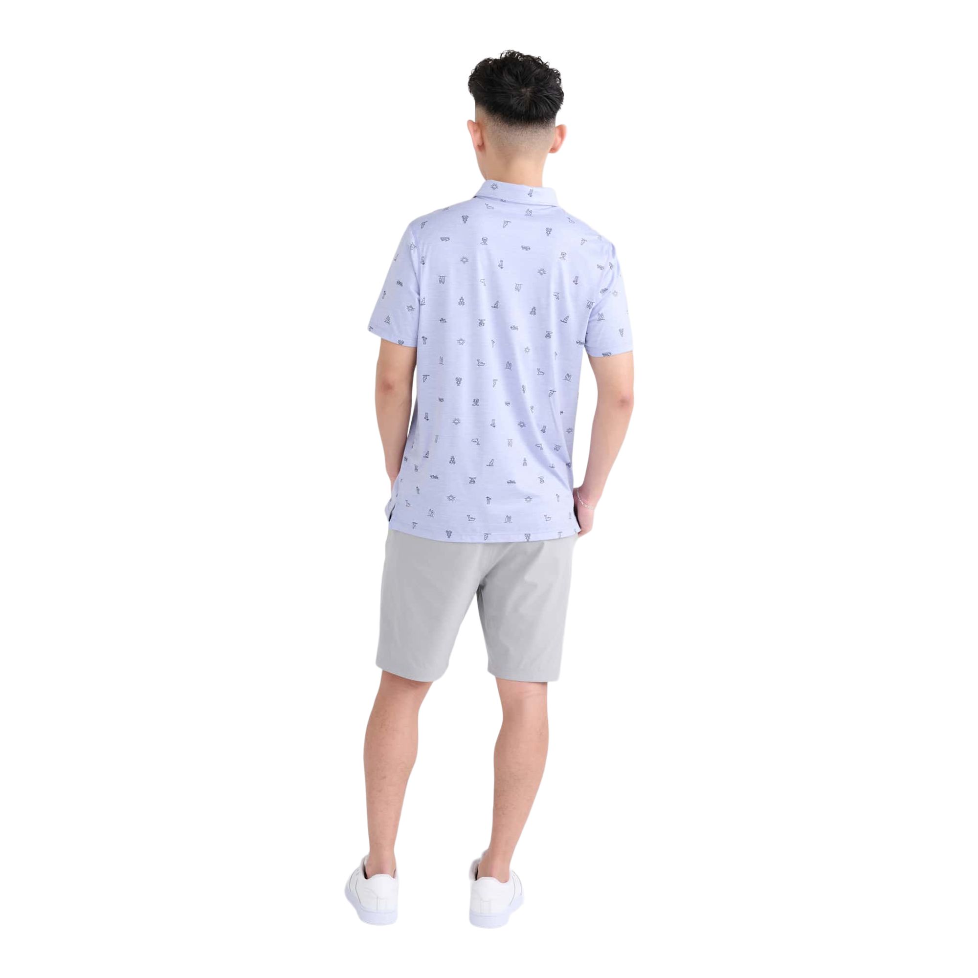 Saxx Men's Droptemp Print Polo T Shirt