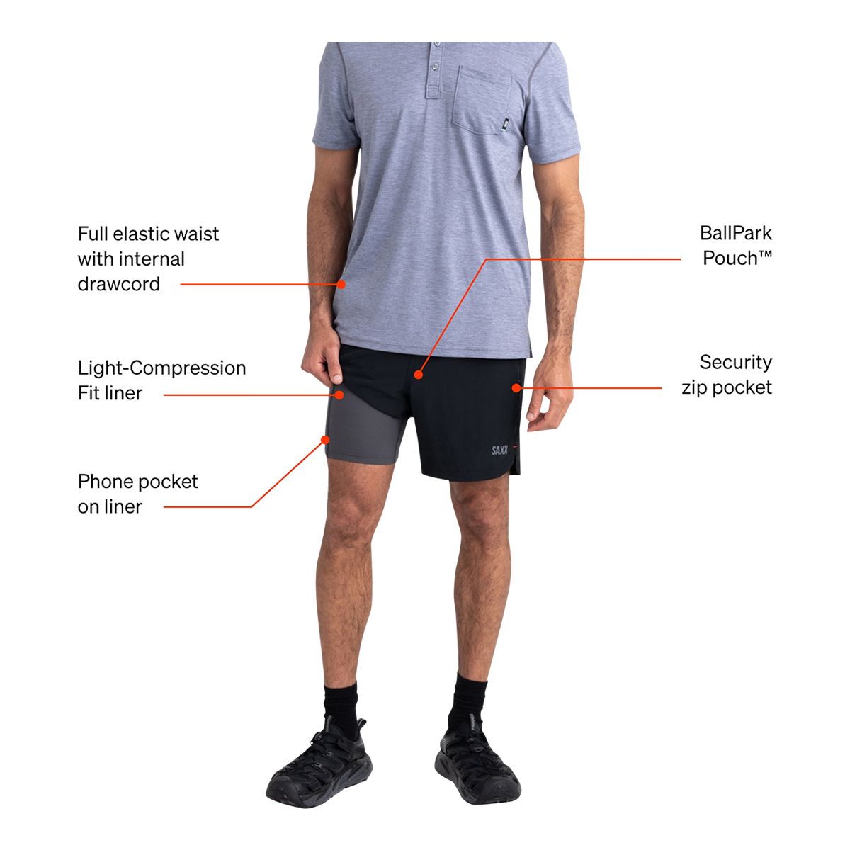 Saxx Men's Gainmaker 2-in-1 Shorts