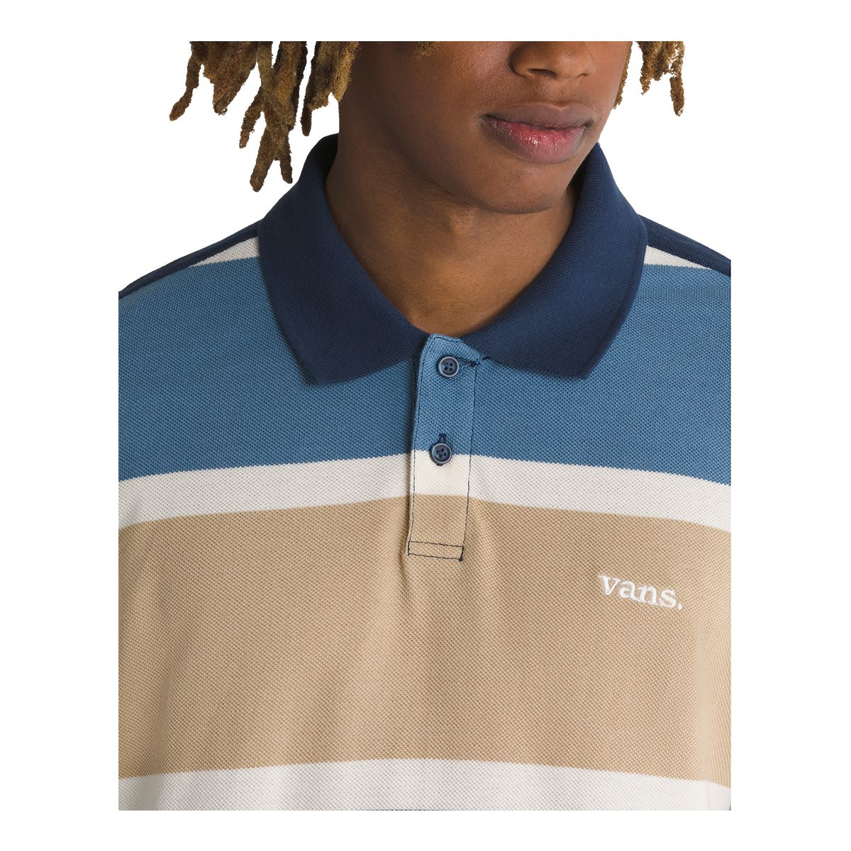 Vans Men's Halicrest Stripe Polo T Shirt