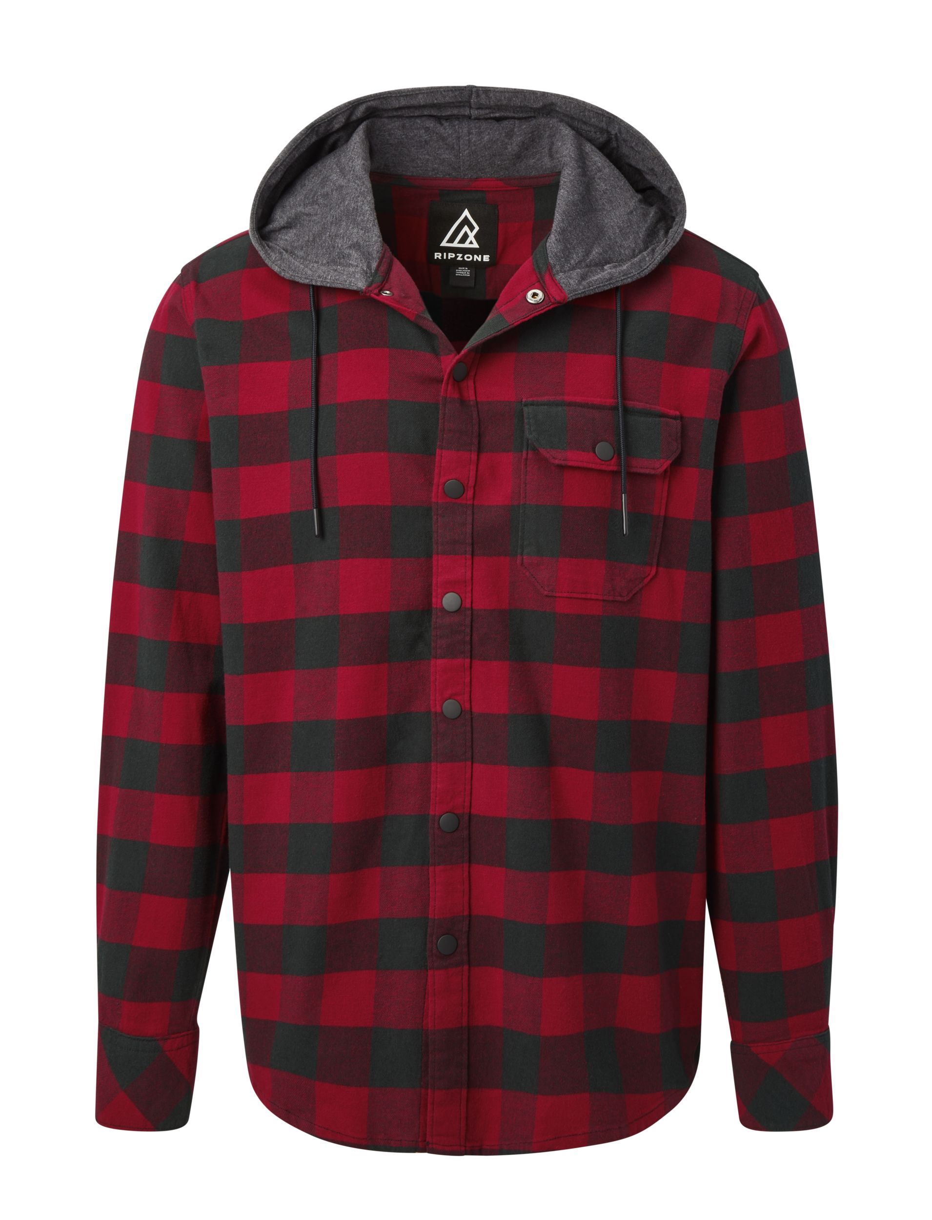 Ripzone Men’s Sierra 2.0 Hooded Flannel Shirt