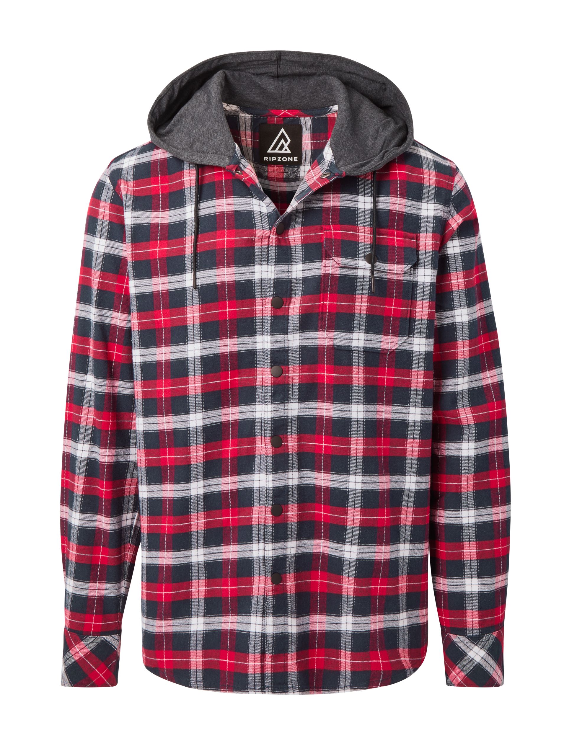 Ripzone Men's Sierra 2.0 Hooded Flannel Shirt