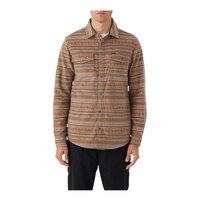 O'Neill Men's Glacier Overshirt Super Fleece Woven Long Sleeve Shirt Front_Flat