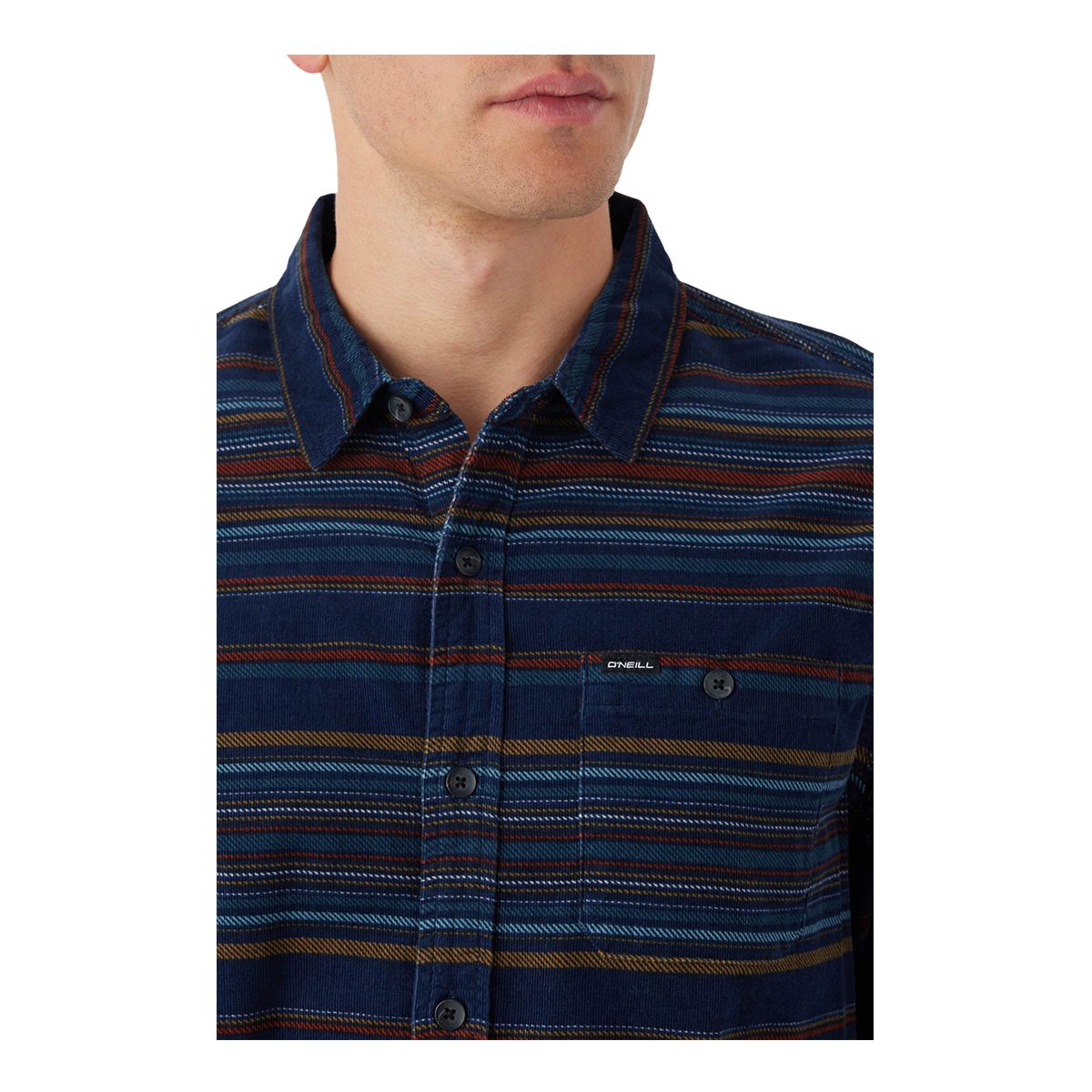 O'Neill Men's Caruso Stripe Cord Woven Long Sleeve Shirt