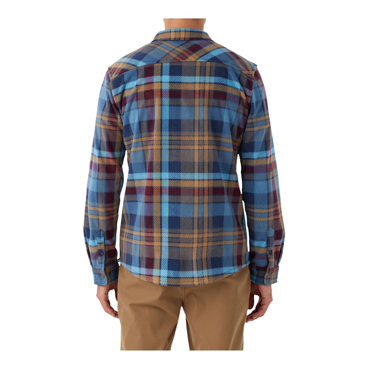 O'Neill Men's Glacier Plaid Super Fleece Woven Long Sleeve Shirt