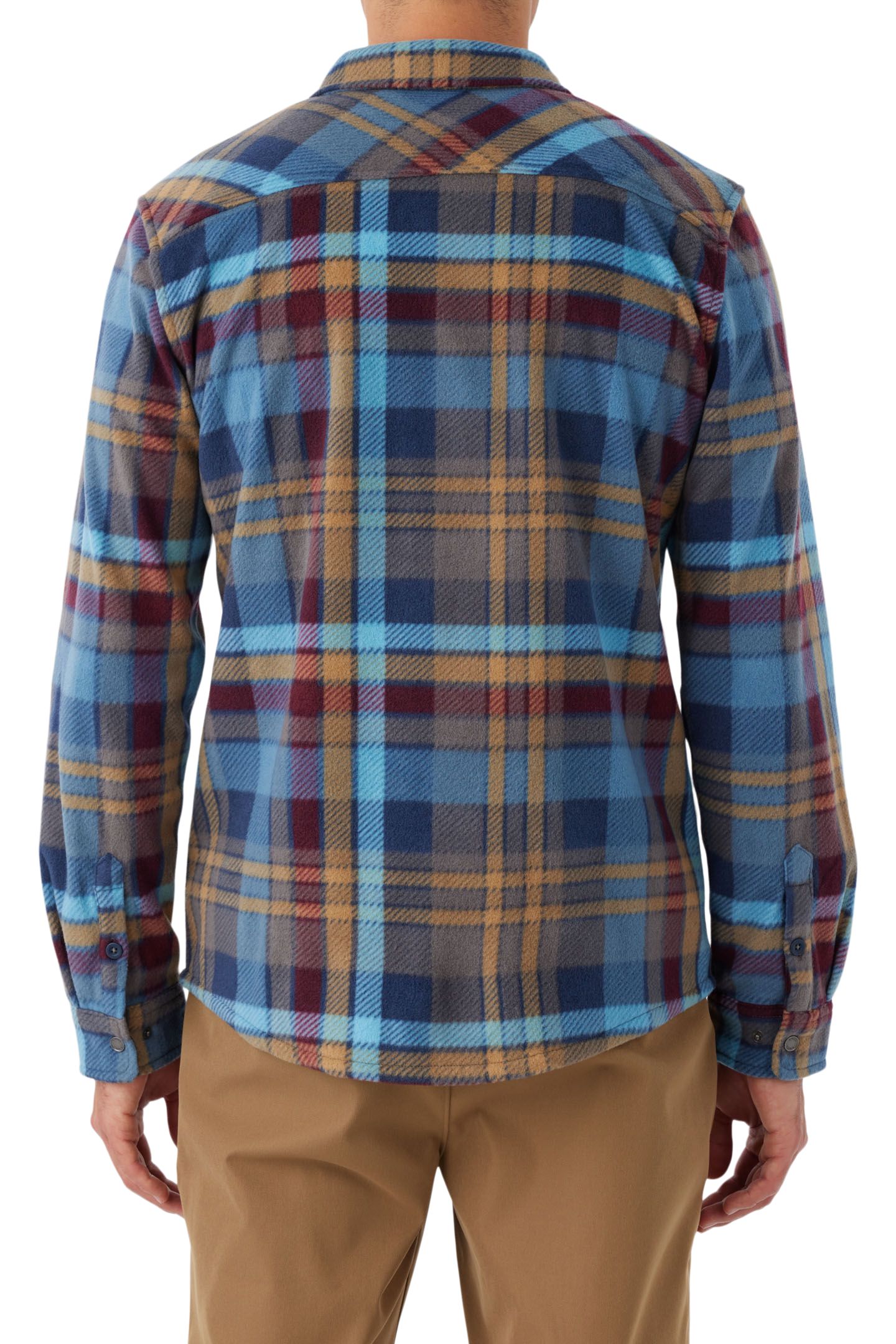 O'Neill Men's Glacier Plaid Super Fleece Woven Long Sleeve Shirt