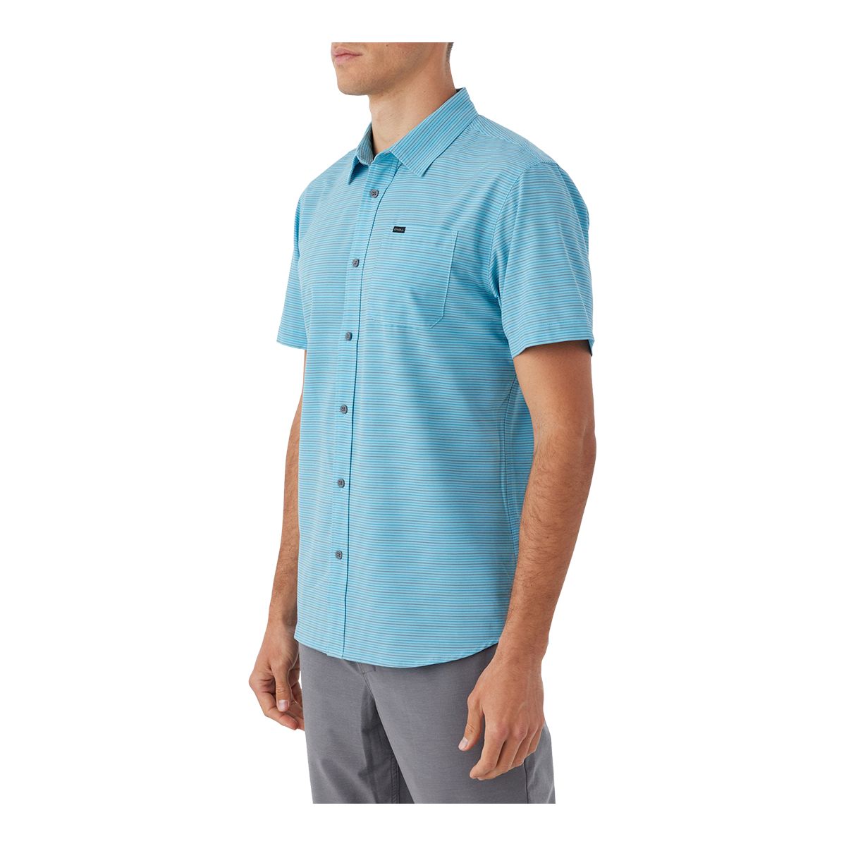 O'Neill Men's TRVLR UPF Traverse Stripe Woven T Shirt