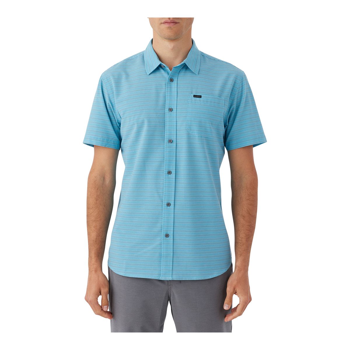 O'Neill Men's TRVLR UPF Traverse Stripe Woven T Shirt