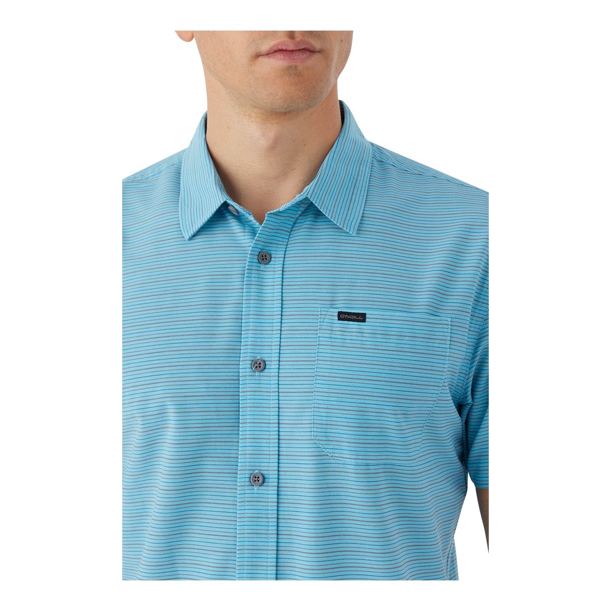 O'Neill Men's TRVLR UPF Traverse Stripe Woven T Shirt