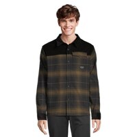 Woods Men's Plaid Foley Shacket Front_Flat