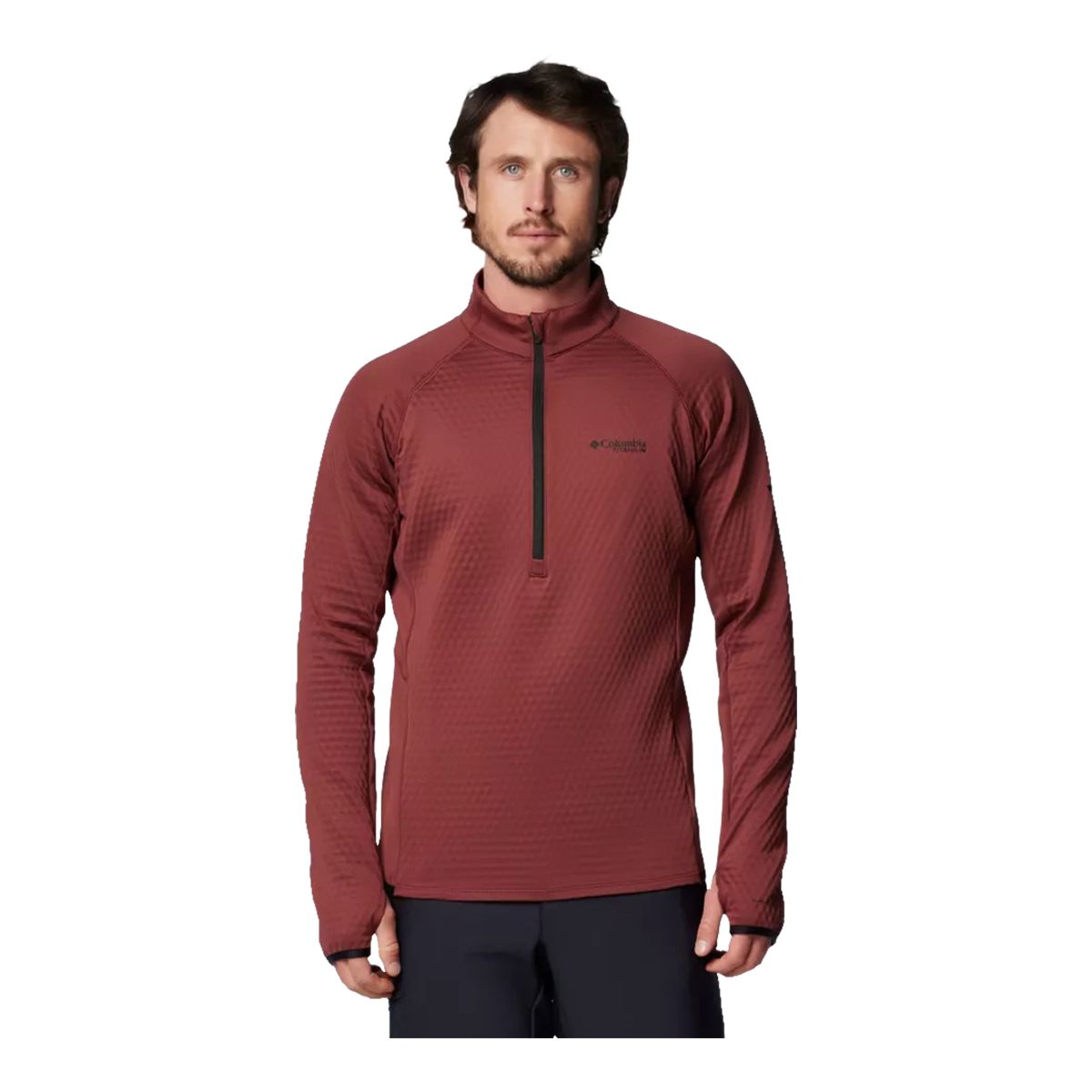 Columbia Men's Crystal Leaf Half Zip Long Sleeve Top