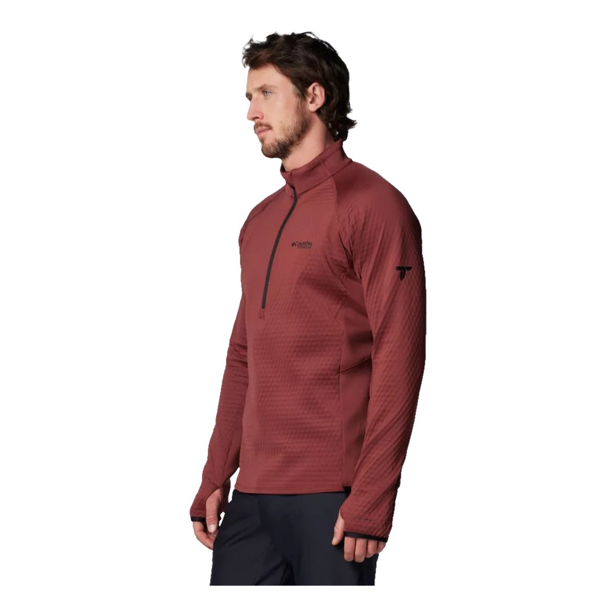 Columbia Men's Crystal Leaf Half Zip Long Sleeve Top