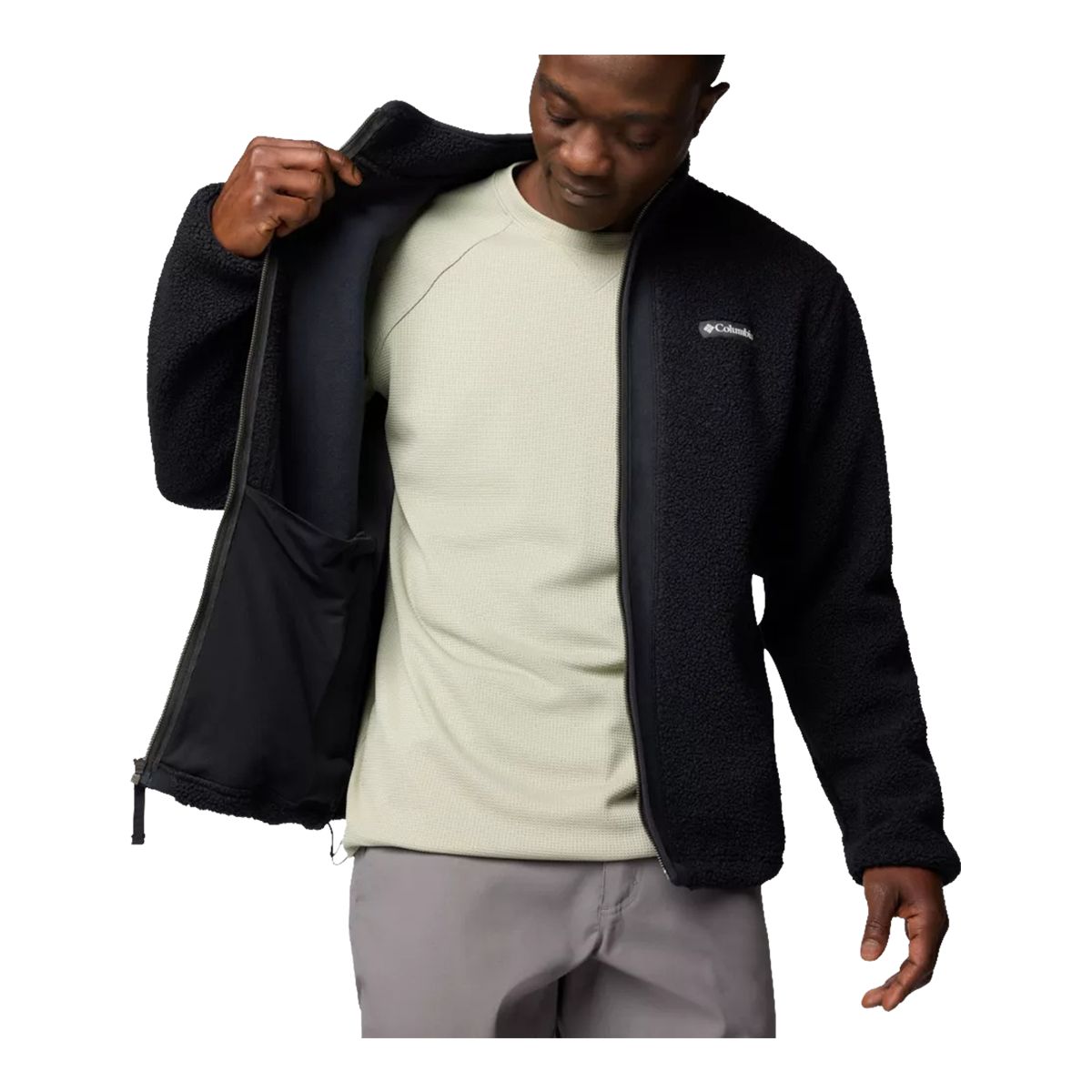 Columbia Men's Black Mesa Boucle Full Zip  Fleece Jacket